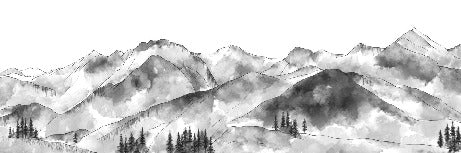 Papel pintado Aravis mountains en blanco y negro