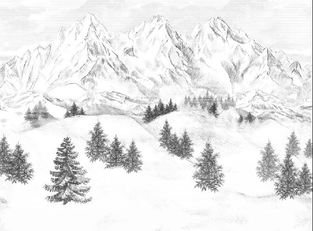 Papel pintado de la montaña de Chamonix