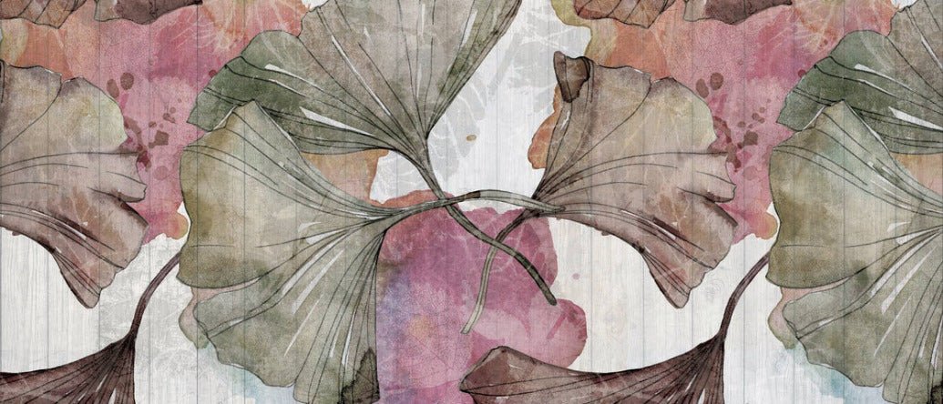 Papel pintado Ginkgo panorámico Japón Zen