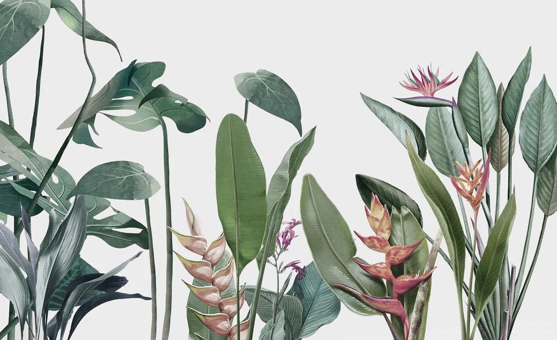 Papel pintado panorámico Plantas tropicales
