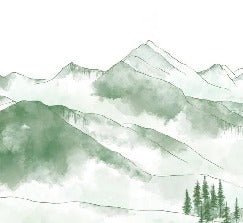 Papel pintado Aravis mountains forest green