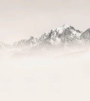 Papel pintado Mont Blanc en niebla sepia