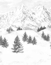 Papier peint montagne sommets de Chamonix, XXL, tendance