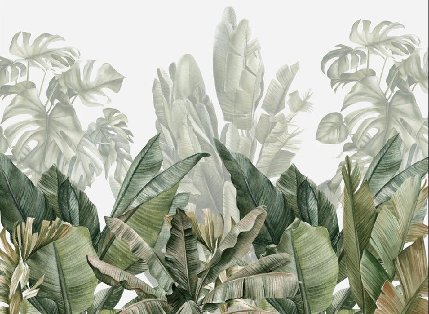 Papel pintado panorámico Plátano verde