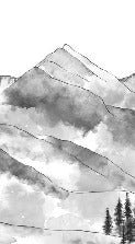 Papel pintado Aravis mountains en blanco y negro