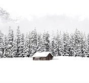 Papel pintado Chalet panorámico de montaña