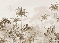 Papel pintado panorámico jungle eden sepia