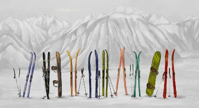 Papier peint ski à Courchevel, XXL, tendance