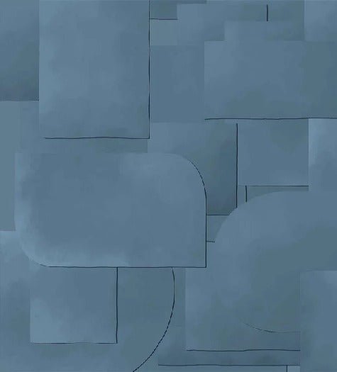 Papel pintado recortado panorámico azul