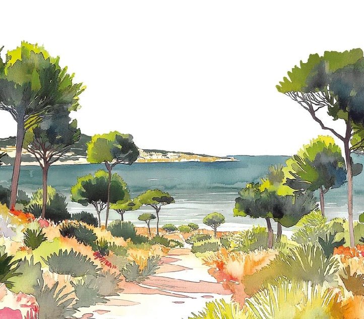 Papel pintado panorámico aire veraniego