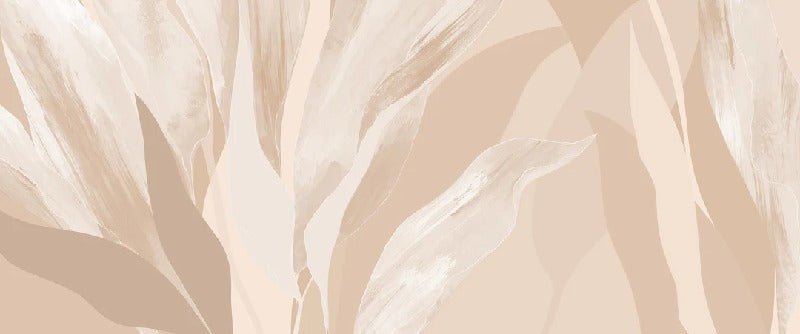 Papel pintado de tela floral beige
