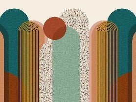 Papel pintado tendencia gráfica Art pop deco