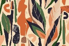 Papel pintado vegetal abstracto