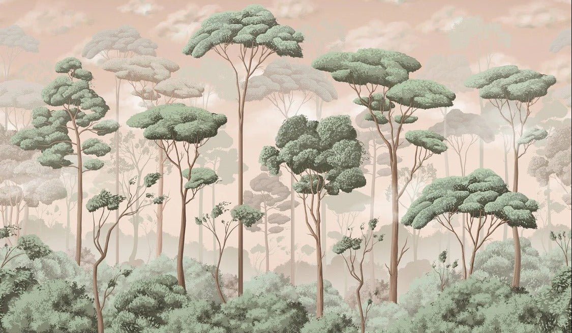 Papier peint panoramique pinède volupté jasmin, XXL, tendance