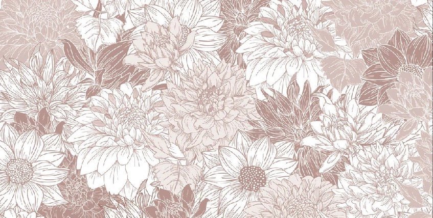 Papel pintado Flor de dalia
