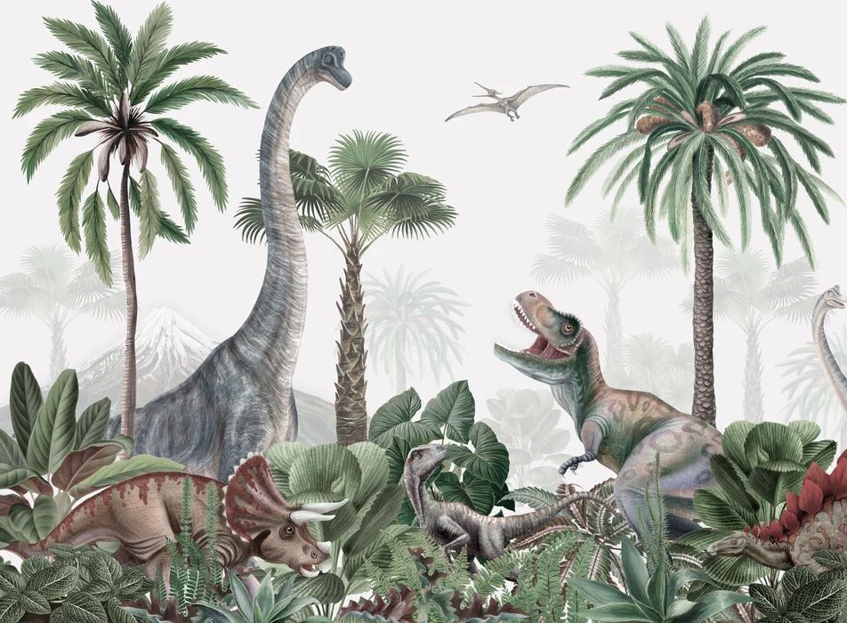 Papel pintado desfile de dinosaurios