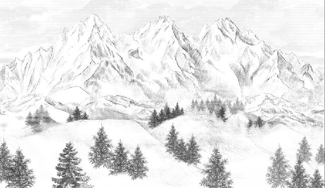 Papel pintado de la montaña de Chamonix