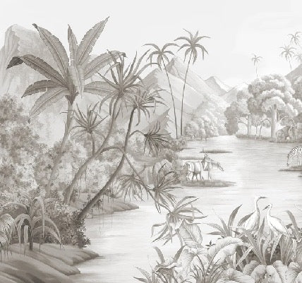 Pintoresco fondo de pantalla panorámico de la selva