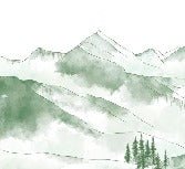 Papier peint montagne chaine des Aravis vert forêt, XXL, tendance