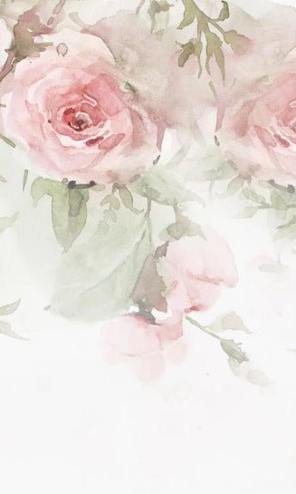 Papier peint Rose Aquarelle