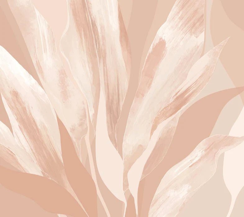 Papel pintado de tela floral nude