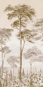 Papel pintado Naturaleza pinar sepia