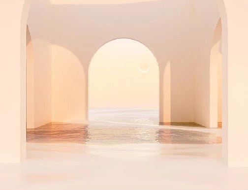 Papel pintado arco panorámico puesta de sol