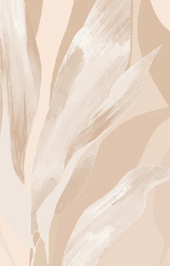 Papel pintado de tela floral beige