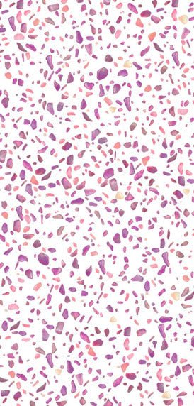 Papel pintado efecto terrazo rosa