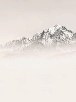 Papel pintado Mont Blanc en niebla sepia