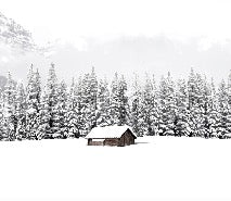 Papel pintado Chalet panorámico de montaña