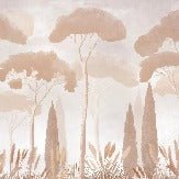 Papel pintado pino ciprés sepia