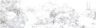 Papel pintado Bosque de pinos en acuarela
