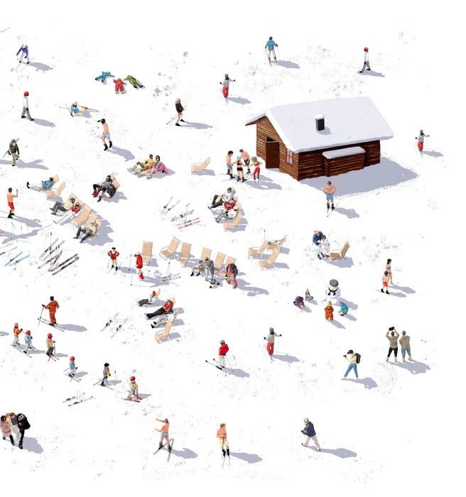 Papier peint panoramique après ski, XXL, tendance