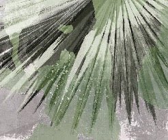 Papier peint panoramique rétro palm gris, XXL, tendance