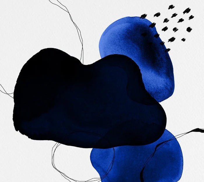 Papel pintado moderno de acuarela azul petróleo