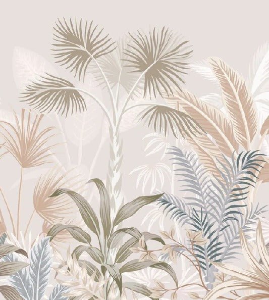 Papier peint salle de bain jungle terracotta, XXL, tendance