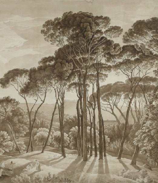 Papel pintado Paisaje panorámico italiano en ámbar