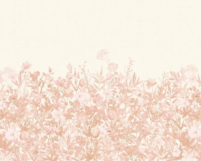 Papel pintado Flores sepia