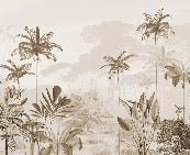 Papel pintado panorámico jungle eden sepia