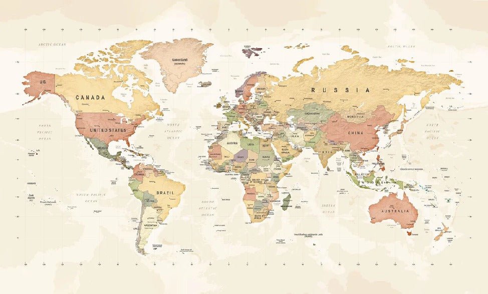 Fondo de escritorio de exploración panorámica del mapa del mundo