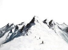 Papier peint ski alpinisme en montagne
