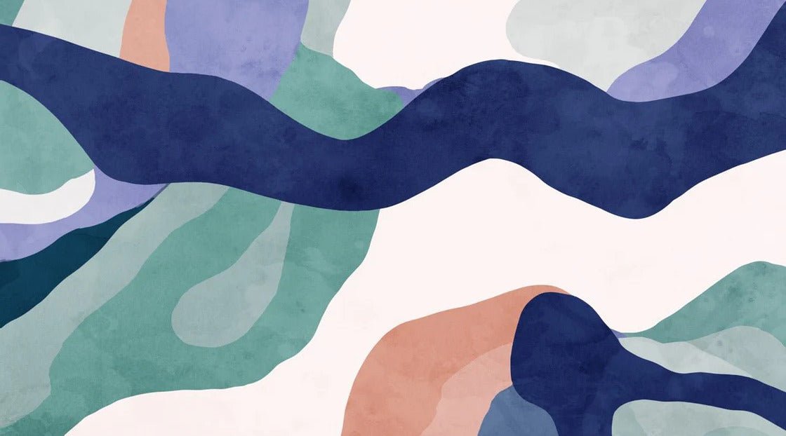 Papier peint abstrait ondulation, XXL, tendance