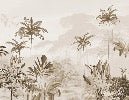 Papier peint panoramique jungle eden sépia