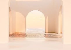Papel pintado arco panorámico puesta de sol