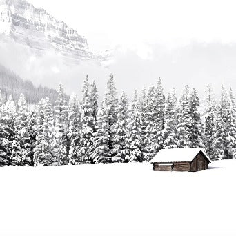Papier peint panoramique chalet en montagne, XXL, tendance