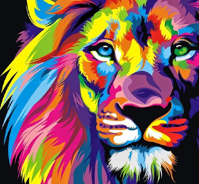 Papier peint panoramique lion color pop