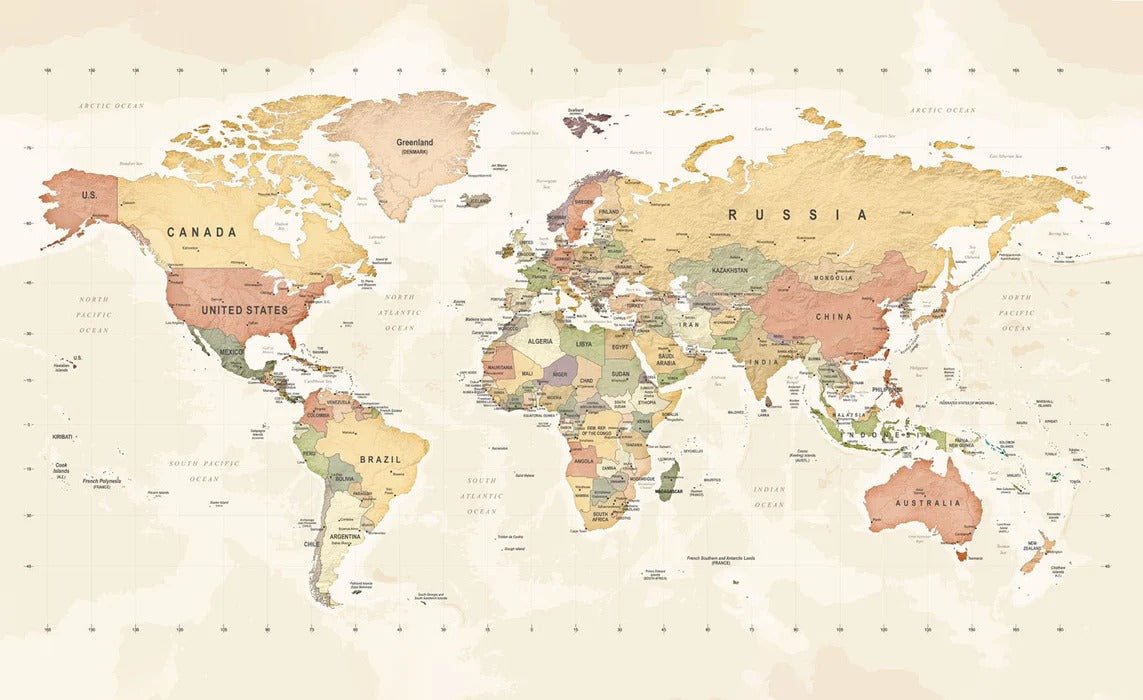 Fondo de escritorio de exploración panorámica del mapa del mundo