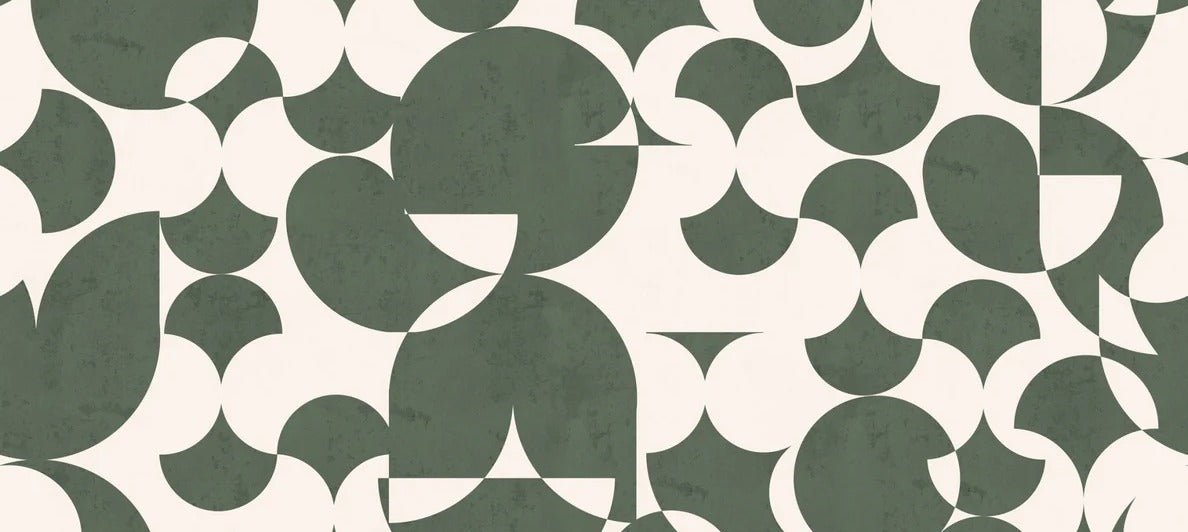 Papier peint restaurant rétro forme graphique, XXL, tendance