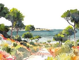 Papel pintado panorámico de verano